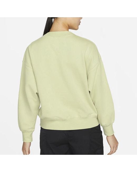 Nike White (Wmns) Logoo Loose Knit Round Neck Hoodie