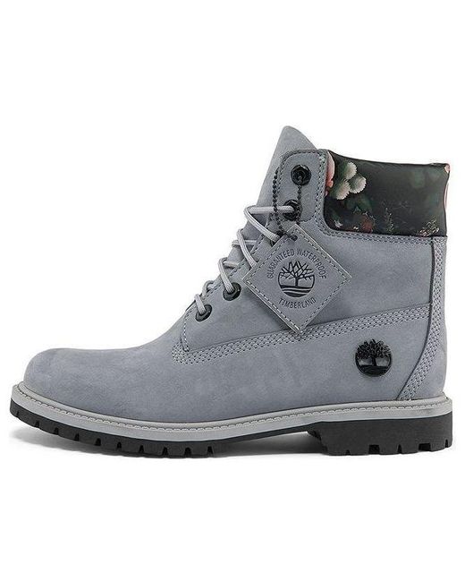 Timberland Black (Wmns) 6 Inch Heritage Waterproof Boot 'Medium With Floral'