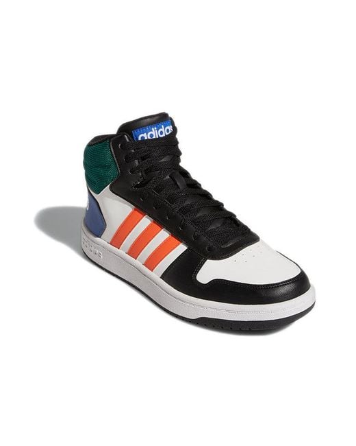 Adidas Blue Hoops 2.0 Mid Basketball Shoes Multi Color' for men