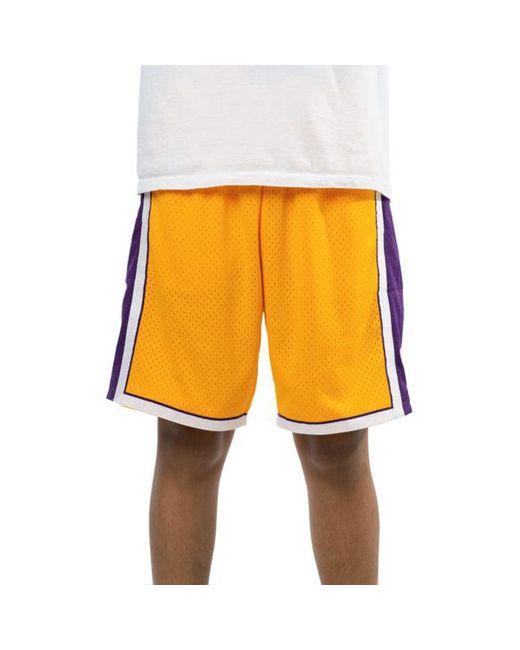Mitchell & Ness Yellow Nba Swingman Shorts Los Angeles Lakers 2009-10 for men