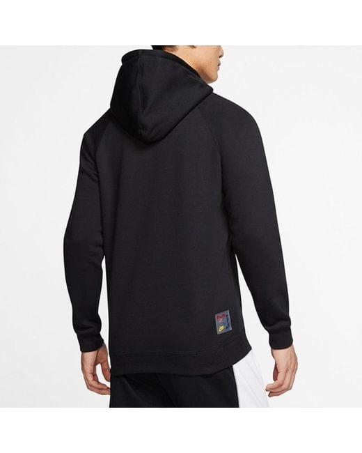 Nike Blue Air Sport Dna Hbr Patch Pattern Fleece Lined Knit Pullover for men