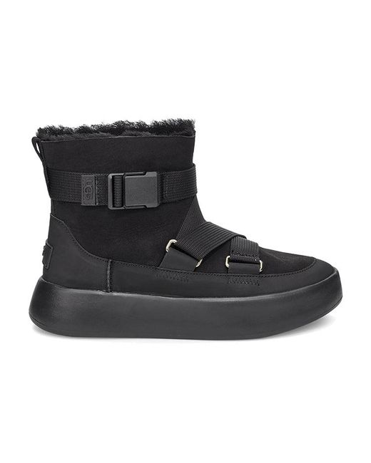 UGG Classic Boom Buckle Snow Boots Black | Lyst
