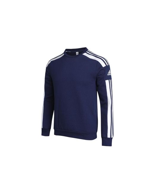 Adidas Blue Round Neck Pullover Long Sleeves for men