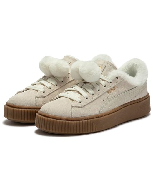PUMA White (Wmns) Suede Platfprm