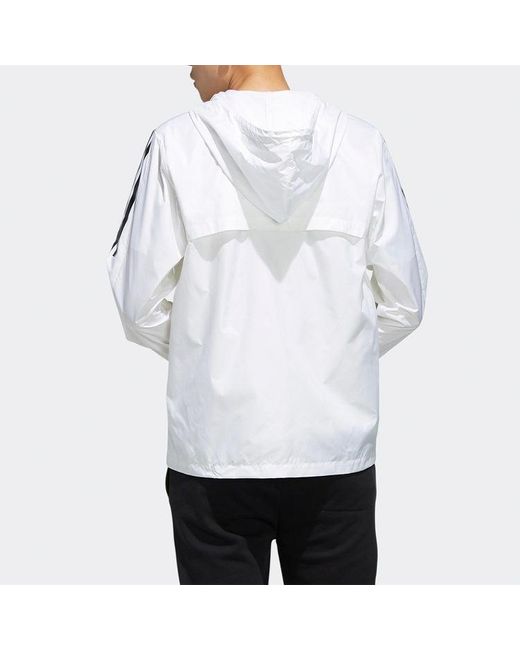 Adidas White Neo Cozy Sports Hooded Jacket for men