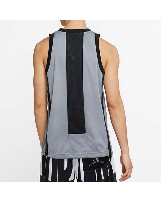 Nike Gray Air Dri-Fit Basketball Sports Vest Smoke for men