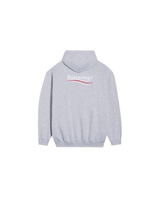 Balenciaga Blue Political Campaign Hoodie Medium Fit for men
