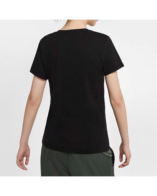 Nike Black (Wmns) Sportswear Round Neck Casual Short Sleeve