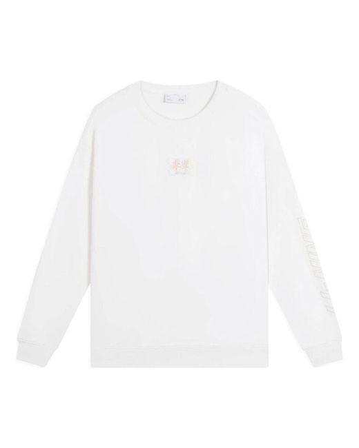 Li-ning White Embroidered Logo Sweatshirt for men
