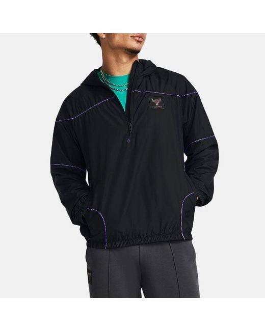 Under Armour Blue Project Rock Anorak Jacket for men