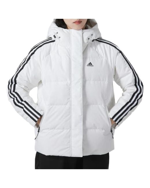 Adidas Gray (Wmns) Three Stripes Puffer Down Jackets