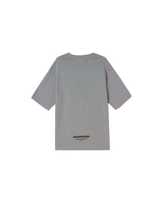 Nike Gray Solid Color Logo Alphabet Round Neck Short Sleeve for men