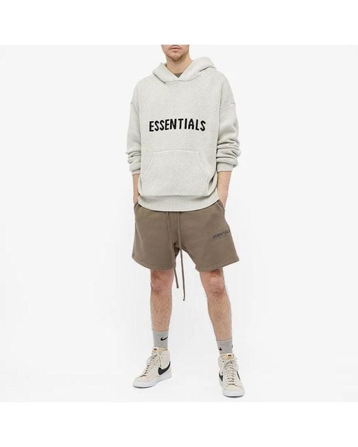 Fear Of God White Fw21 Knit Logo Hoodie 'Oatmeal' for men