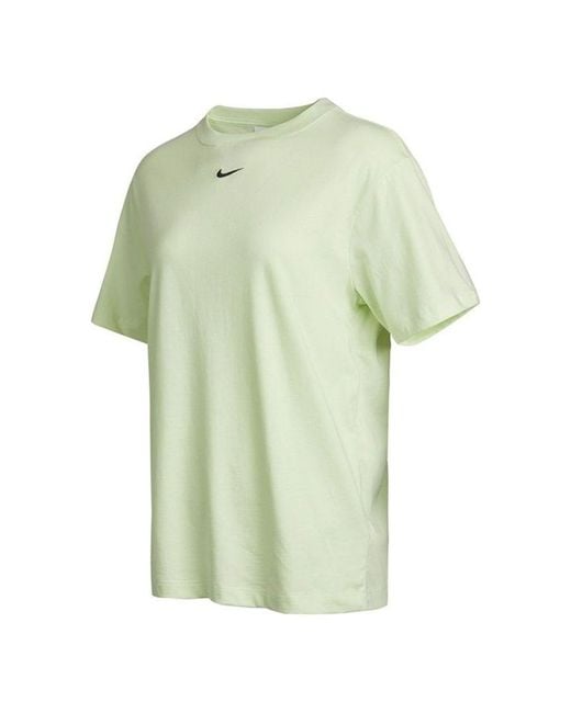 Nike Green (Wmns) Sportswear Essential Sports Running Training Round Neck Short Sleeve T-Shirt