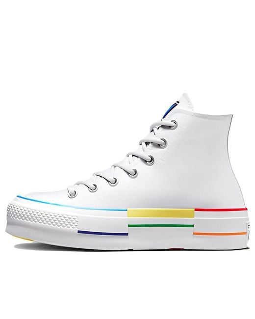 Converse White Chuck Taylor All Star Lift High 'Pride Proud To Be' for men