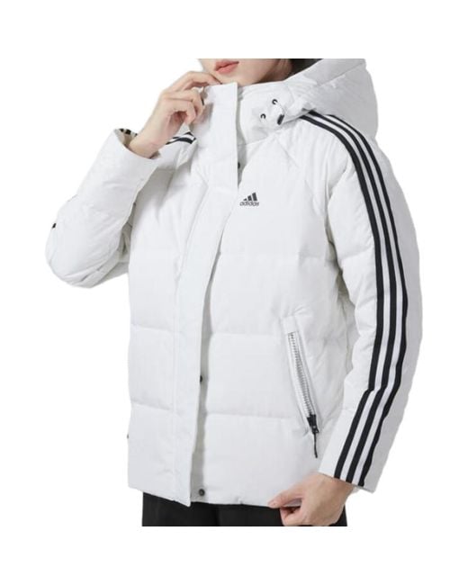 Adidas Gray (Wmns) Three Stripes Puffer Down Jackets