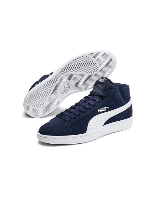 PUMA Blue Smash V2 Mid Mid Tops Casual Skateboarding Shoes for men