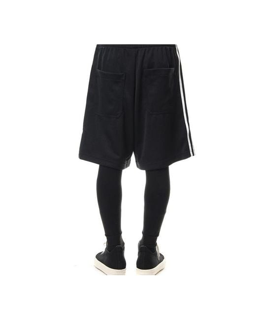 Adidas Blue Y-3 3-Stripes Track Short for men