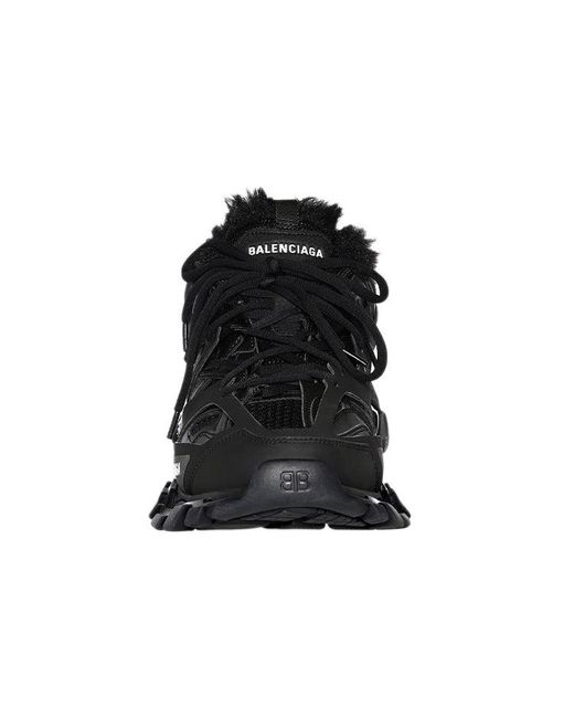 Balenciaga Black Track Sneaker 'Faux Fur' for men