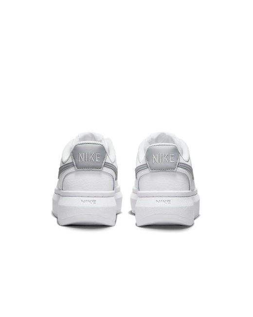 Nike White Court Vision Alta Leather Shoes