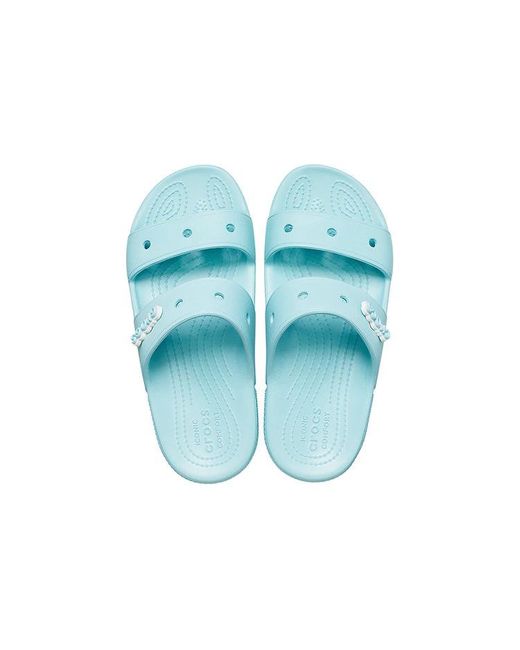 CROCSTM Blue Classic Clog Cozy Sandals