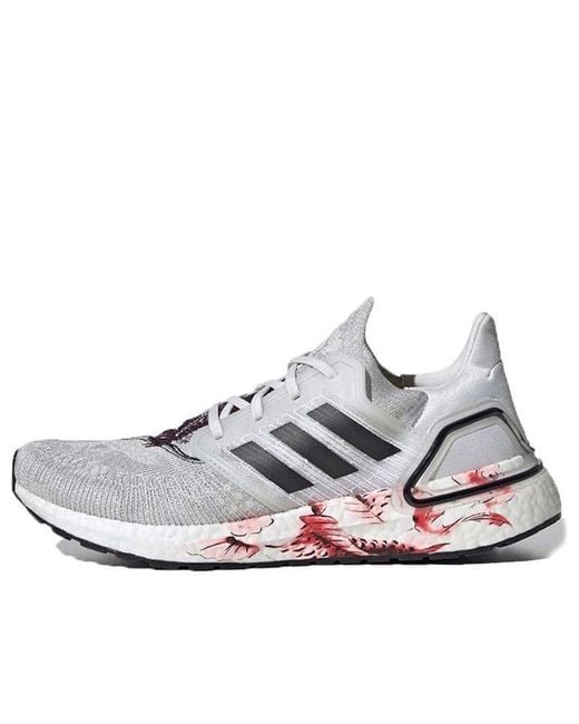 Adidas White Ultra Boost 20 'Crystal Core Solar' for men