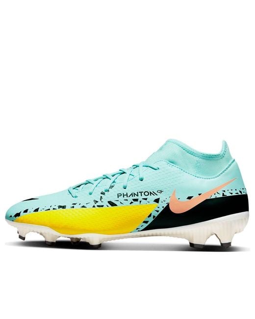 Nike Yellow Unisex Phantom Gt2 Academy Dynamic Fit Mg Multi-ground Soccer Cleats In Blue, for men