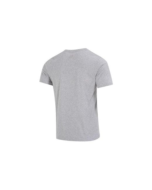 Adidas Gray Essentials Single Jersey Big Logo Tee for men