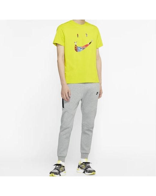 Nike Yellow Have A Day Summer2 Smiling Face Short Sleeve for men