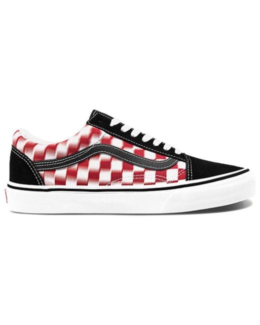 Vans Red Old Skool Checkerboard for men