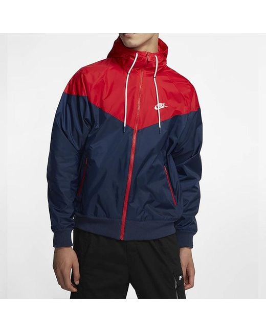 Nike Blue Sportswear Windrunner Casual Hooded Jacket for men