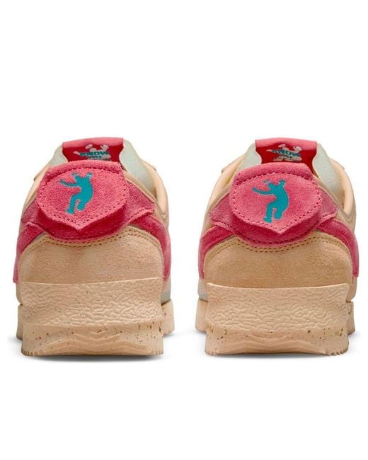 nike cortez pink yellow