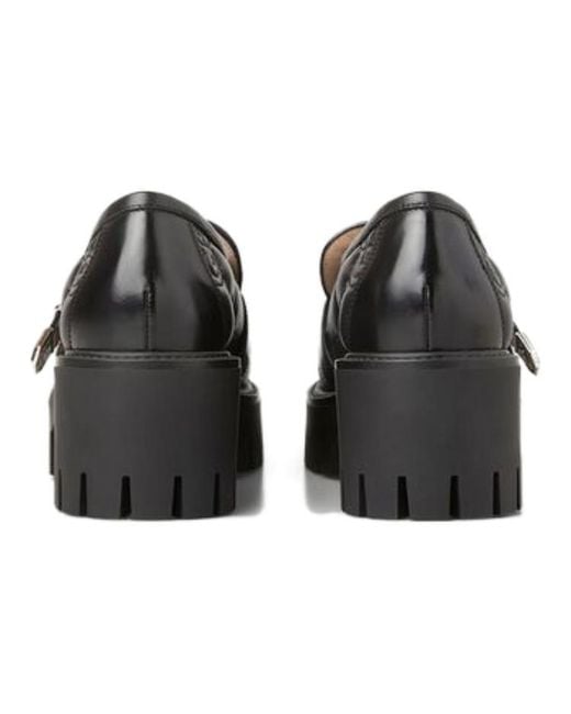 Gucci Black (Wmns) Gg Matelass Slip-On Loafers With Block Heel