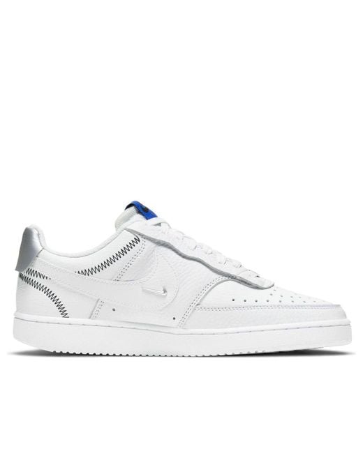 Nike Air Jordan Court Vision Low Se 'white Metallic Silver'