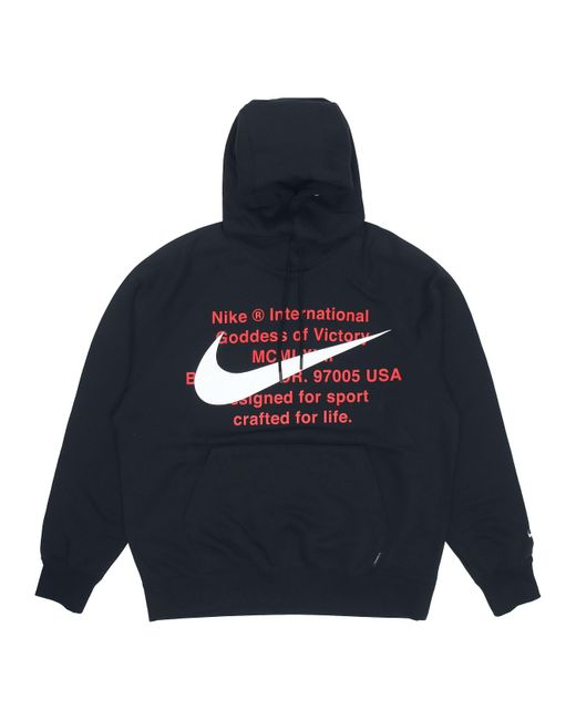 Nike Blue Sportswear Swoosh French Terry Pullover for men