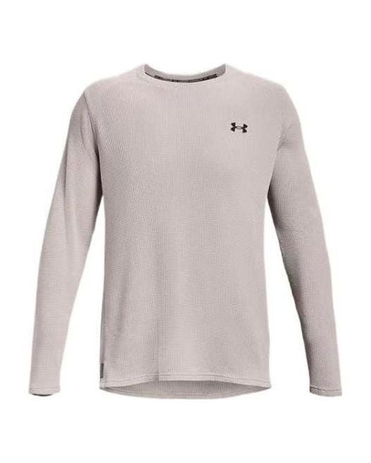 Under Armour Gray Waffle Max Crew 'Light' for men