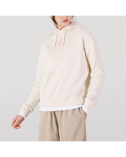 PUMA White (Wmns) Layered Printing Fake Two Hoodie