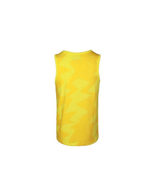 Nike Yellow Printed Poolside Printing Basketball Sports Vest for men