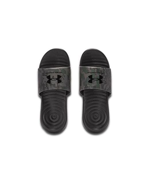 Under Armour Brown Ansa Graphic Slide 'Digital Camo' for men