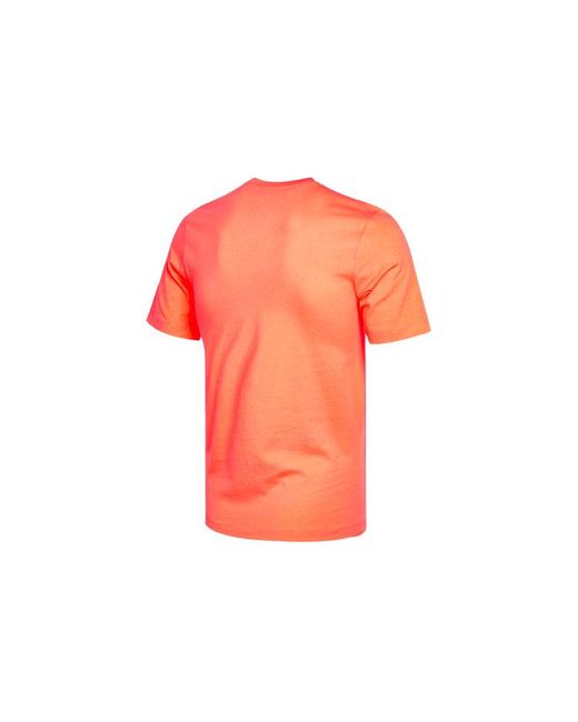 Nike Orange Sportswear Splash Ink Alphabet Printing Sports Short Sleeve for men