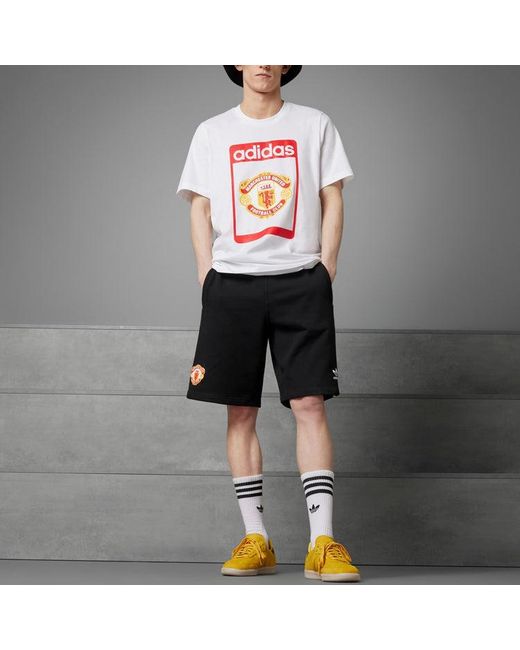 Adidas Black Originals Manchester United Og Sweat Shorts for men