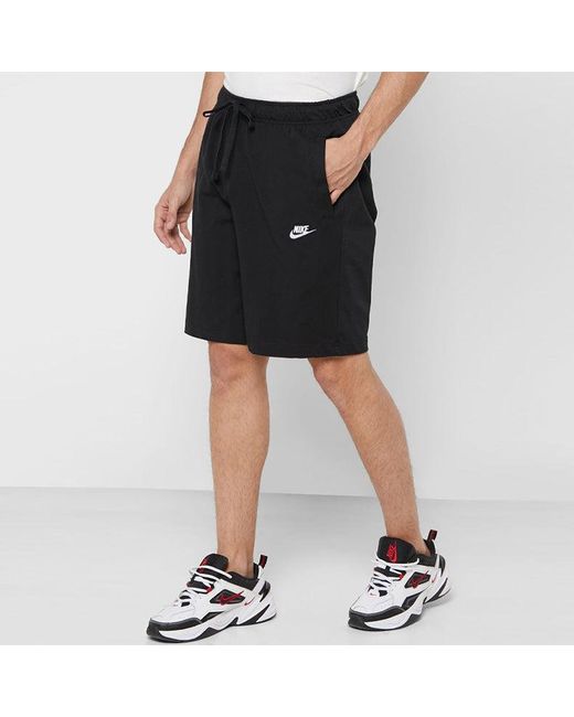 Nike Black Club Short Jsy Casual Sports Gym Basketball Running Shorts for men
