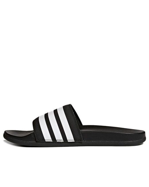 Adidas Black Adilette Cloudfoam Plus for men