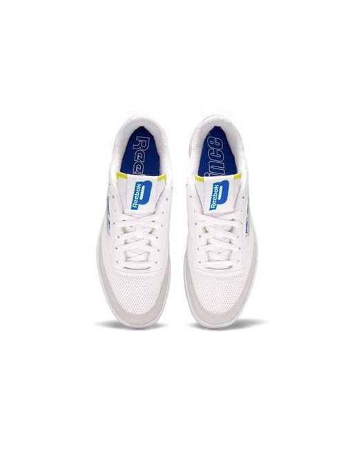 Reebok White Prince X Club C 85 Bright Cobalt' for men
