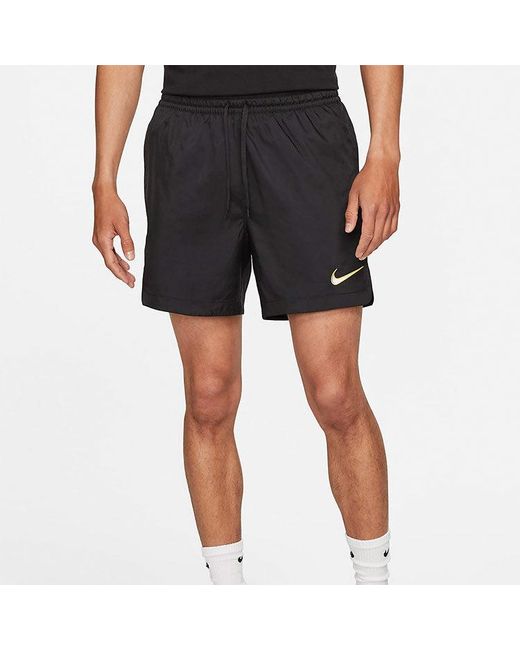 Nike Black F.C. Soccer/Football Athleisure Casual Sports Lightweight Woven Shorts for men