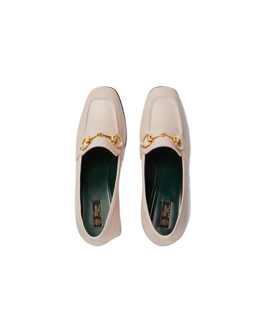 Gucci Brown (Wmns) Web Accent Leather Pumps
