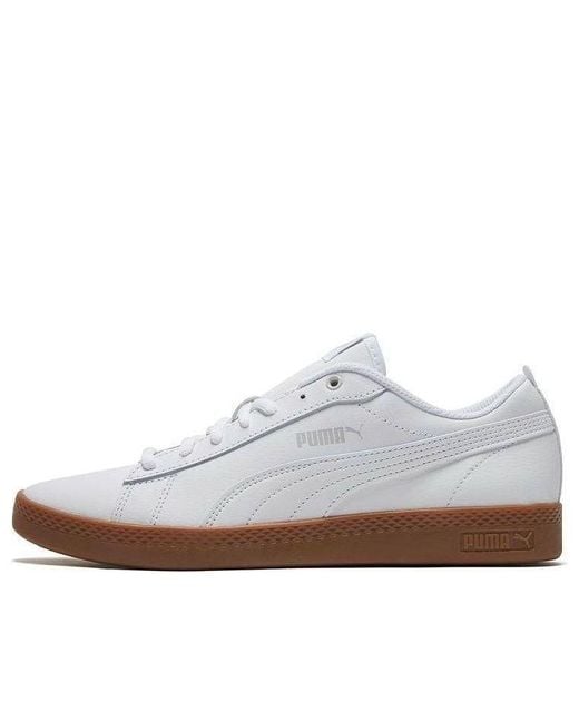 PUMA White (Wmns) Smash V2 L Gum'