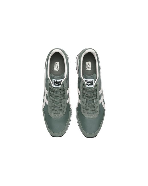 Onitsuka Tiger Green Dualio Marathon Running Shoes Cream' for men