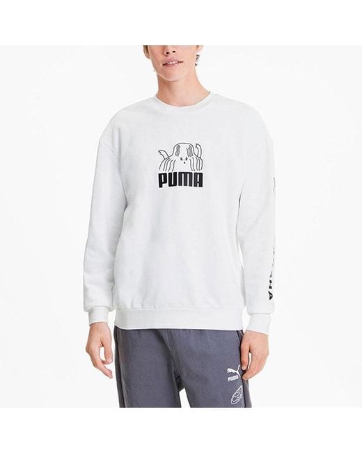 PUMA White X Tyakasha Crewneck Hoody for men