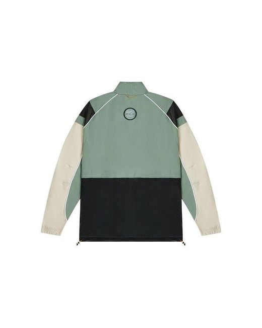 New Balance Green Logo Printing Contrasting Colors Athleisure Casual Sports Jacket for men